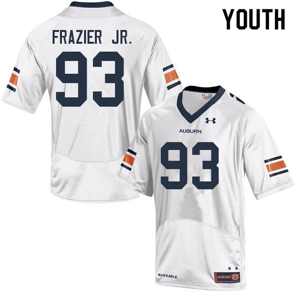 Auburn Tigers Youth Joe Frazier Jr. #93 White Under Armour Stitched College 2022 NCAA Authentic Football Jersey IZZ4174RW